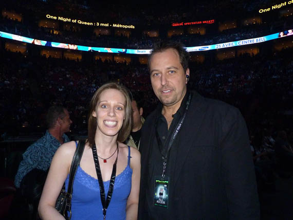 Marie-Hélène Cyr and Matt Bongiovi - Bon Jovi show at the Bell Centre, Quebec, Canada (March 19, 2010)